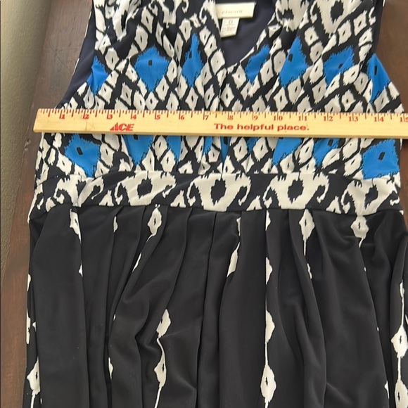 Chico's Black and Blue Maxi Dress Elegant Design - Picture 7 of 9